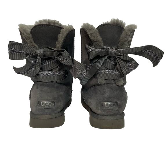 EUC - Ugg Baily Shimmer Bow Boots - Picture 3 of 7